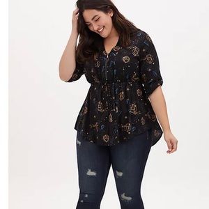 Torrid Size 2 Harry Potter Potions Zip Front Chiffon Babydoll